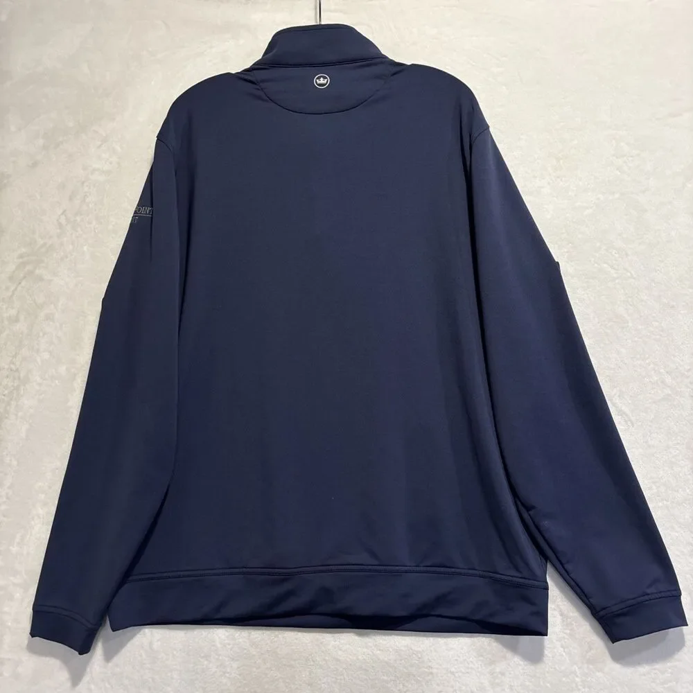 Peter Millar 1/4 Zip Pullover Men's XL Blue Perth Performance Long Sleeve Logo